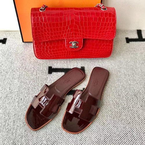 에르메스 올수공 오란 슬리퍼 샌들 페이던트 25